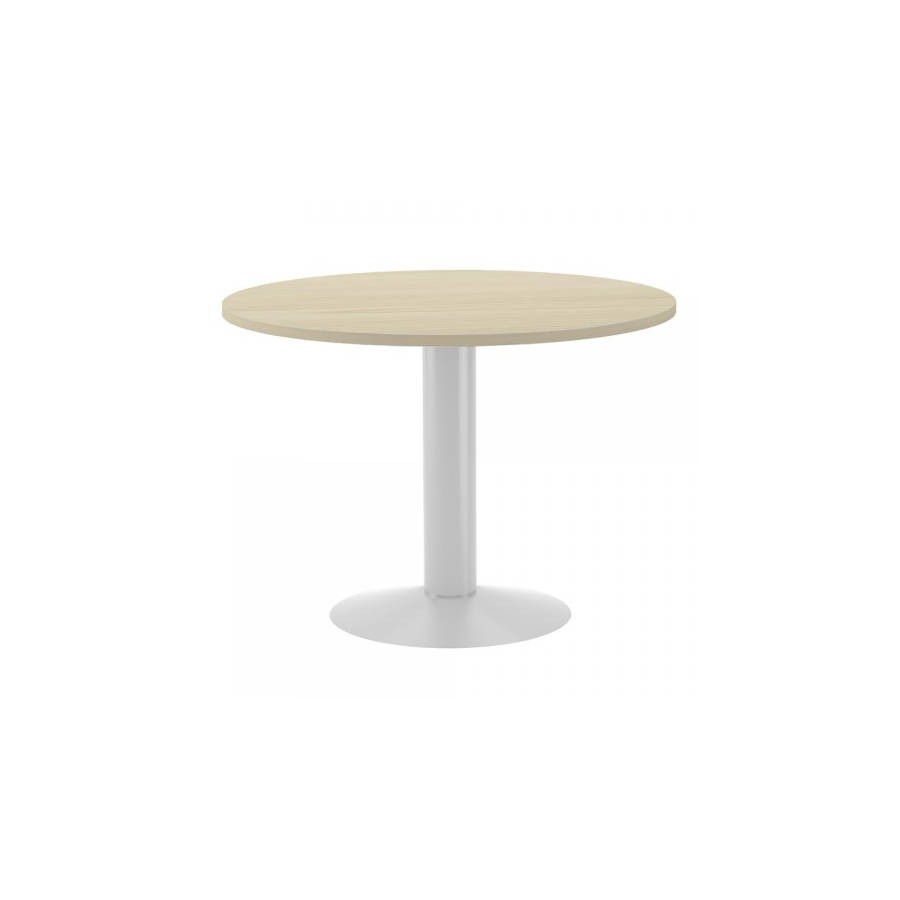 3075-MESA DE REUNIONES REDONDA 100CM DE DIAMETRO. ALTURA 72CM. COLOR: PATA METALICA BLANCA / TABLERO HAYA ROCADA 3005ATW 3075-MESA DE REUNIONES REDONDA 100CM DE DIAMETRO. ALTURA 72CM. COLOR: PATA METALICA BLANCA / TABLERO HAYA ROCADA 3005ATW