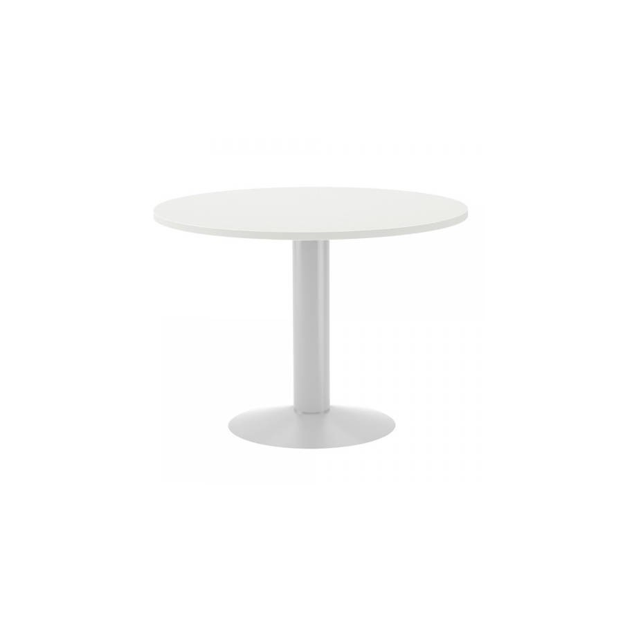 3077-MESA DE REUNIONES REDONDA 100CM DE DIAMETRO. ALTURA 72CM. COLOR: PATA METALICA BLANCA / TABLERO BLANCO ROCADA 3005A 3077-MESA DE REUNIONES REDONDA 100CM DE DIAMETRO. ALTURA 72CM. COLOR: PATA METALICA BLANCA / TABLERO BLANCO ROCADA 3005A