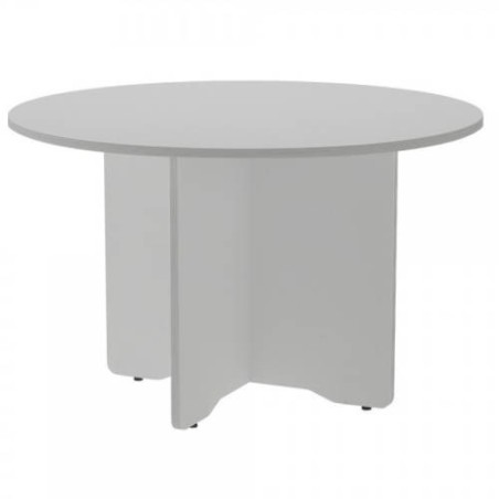 3081-MESA DE REUNIONES REDONDA 120CM DE DIAMETRO. ALTURA 72CM. COLOR: PATA ALUMINIO / TABLERO GRIS ROCADA 3006AN02V24