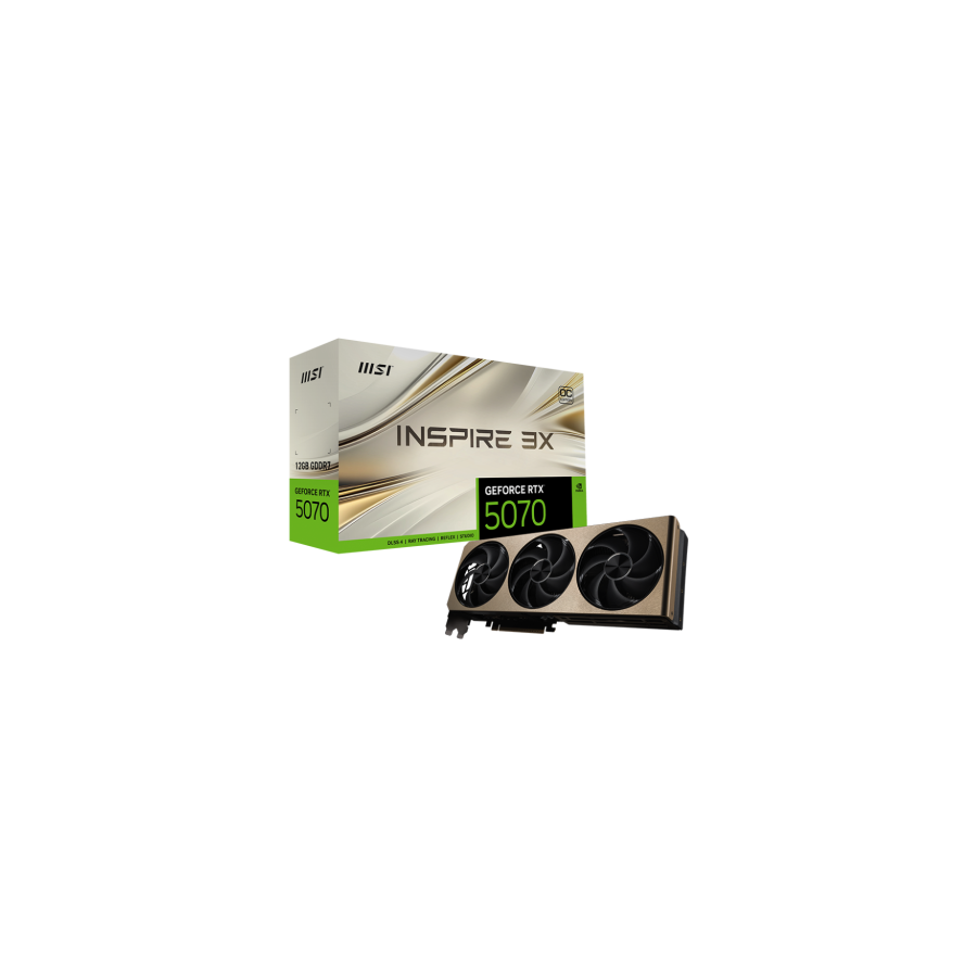 31164-MSI GeForce RTX 5070 12G INSPIRE 3X OC NVIDIA 12 GB GDDR7 31164-MSI GeForce RTX 5070 12G INSPIRE 3X OC NVIDIA 12 GB GDDR7