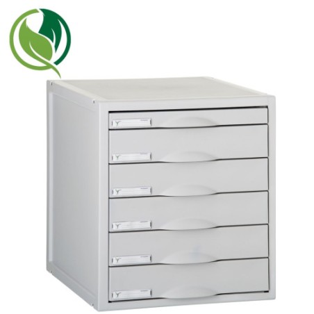 31309-MODULO ARCHISYSTEM DE 6 CAJONES 356X316X362 MM GRIS ARCHIVO 2000 8206C GS