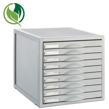 31315-MODULO ARCHISYSTEM DE 9 CAJONES 356X316X303 MM GRIS ARCHIVO 2000 8409C GS