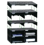 31347-MODULO SOSTENIBLE DE CLASIFICACION 4 COMPARTIMENTOS 360X600X165 MM. COLOR NEGRO ARCHIVO 2000 6522 NE