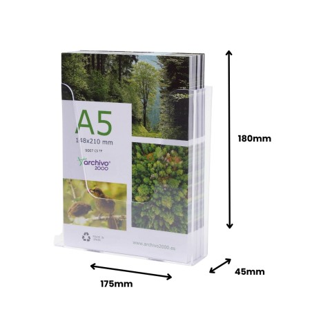 31393-PORTAFOLLETOS MURAL PREMIUM A5 VERTICAL 45x175x180MM ARCHIVO 2000 9007CSTP