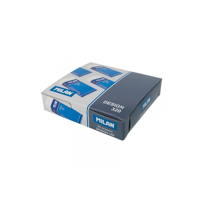3152-GOMA PARA OFICINA BLANCA CON FUNDA Y CELOFAN MILAN CPM320