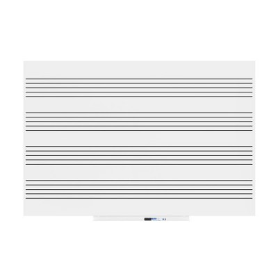 PIZARRA SKINMUSIC 100X150CM LACADA BLANCO PENTAGRAMA HORIZONTAL ROCADA 6421RMH