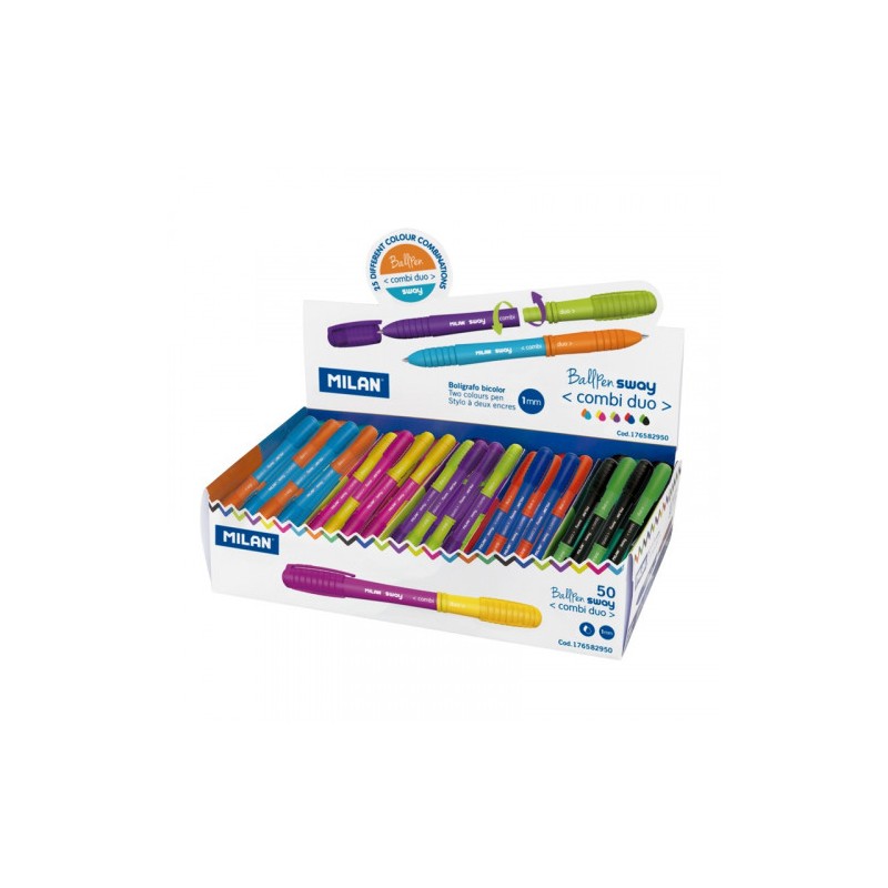 3160-EXPOSITOR 50 BOLIGRAFOS SWAY COMBI DUO COLORES SURTIDOS MILAN 176582950 3160-EXPOSITOR 50 BOLIGRAFOS SWAY COMBI DUO COLORES SURTIDOS MILAN 176582950