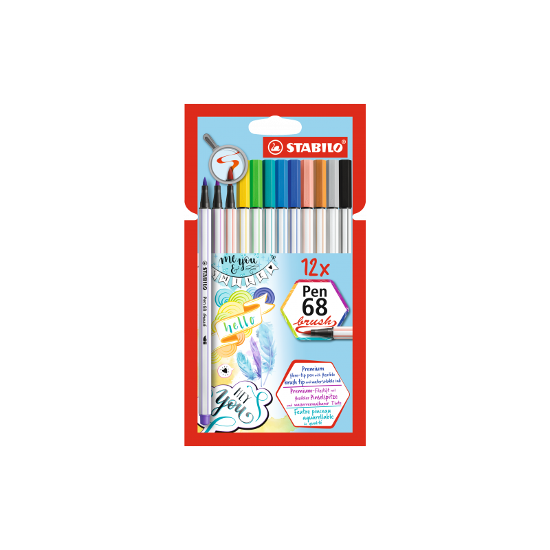 3187-ESTUCHE CARTON 12 UNIDADES ROTULADOR PEN 68 BRUSH COLORES SURTIDOS STABILO 568/12-21 3187-ESTUCHE CARTON 12 UNIDADES ROTULADOR PEN 68 BRUSH COLORES SURTIDOS STABILO 568/12-21