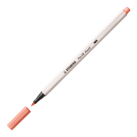 3188-ESTUCHE CARTON 12 UNIDADES ROTULADOR PEN 68 BRUSH COLORES SURTIDOS STABILO 568/12-21