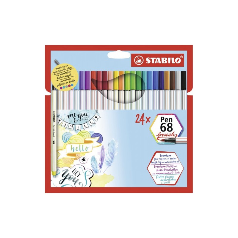 3190-ESTUCHE CARTON 24 UNIDADES ROTULADOR PEN 68 BRUSH COLORES SURTIDOS STABILO 568/24-211 3190-ESTUCHE CARTON 24 UNIDADES ROTULADOR PEN 68 BRUSH COLORES SURTIDOS STABILO 568/24-211