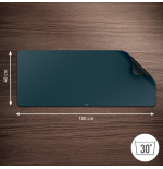 31915-ALFOMBRILLA DE SOBREMESA XL 100 X 40 CM, GRIS TERCIOPELO LEITZ 53840089