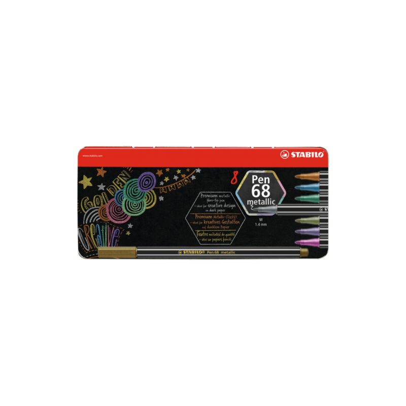 3193-ESTUCHE METAL 6 UNIDADES PEN 68 METALLIC COLORES SURTIDOS STABILO 6808/8-31 3193-ESTUCHE METAL 6 UNIDADES PEN 68 METALLIC COLORES SURTIDOS STABILO 6808/8-31