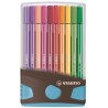 3196-CAJA 20 ROTULADORES PEN 68 COLORPARADE PUNTA 1 MM ANTRACITA/AZUL STABILO 6820-04-04