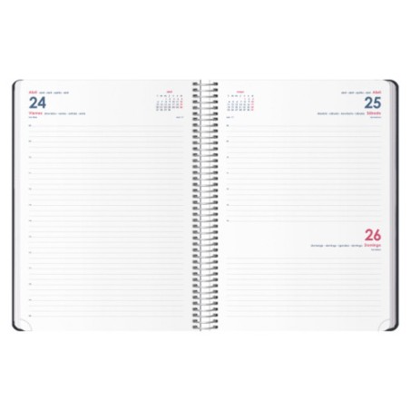 31984-AGENDA 2026 SYNCRO ESPIRAL DIA PAGINA 21 X 29 CM. NEGRO DOHE 11617 - 26