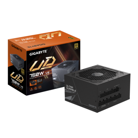 32070-GIGABYTE UD750GM PG5 V2 Fuente de Alimentacion - PCIe Gen 5.1, 80 PLUS Gold, Diseno completamente modular, Ventila