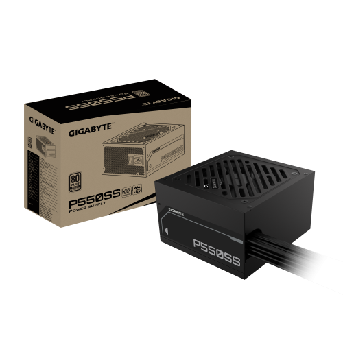 32076-GIGABYTE P550SS Fuente de Alimentacion - PCIe 5.0, 80 PLUS Silver, Ventilador de 120 mm, Compatible con ATX 3.0, E