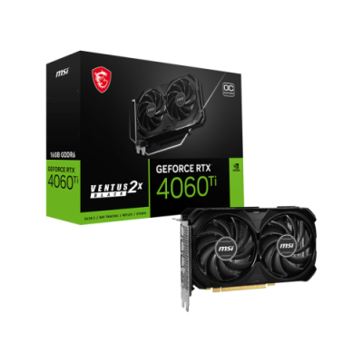 MSI GEFORCE RTX 4060 TI VENTUS 2X BLACK 16G OC tarjeta grafica NVIDIA 8 GB GDDR6