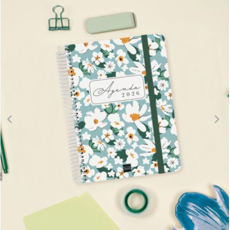 32157-AGENDA 16 MESES SEPTIEMBRE 2025-DICIEMBRE 2026 CLOE E10-155X212 SEMANA VISTA HORIZONTAL VERDE+ FINOCAM 627100326