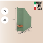 32195-PACK 2 REVISTEROS DE CARTON COLOR VERDE LEITZ 24710050