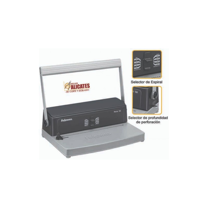322-ENCUADERNADORA ESPIRAL METALICA 50 FELLOWES 3005001 322-ENCUADERNADORA ESPIRAL METALICA 50 FELLOWES 3005001