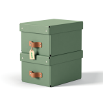 32212-PACK 2 CAJAS DE ALMACENAMIENTO CARTON PEQUENA COLOR VERDE LEITZ 61470050