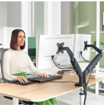 32237-BRAZO PARA MONITOR DUAL LEITZ ERGO SPACESAVING COLOR GRIS OSCURO KENSINGTON 65370089