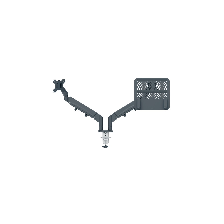 32238-BRAZO DUAL PARA MONITOR Y PORTATIL LEITZ ERGO SPACESAVING COLOR  GRIS OSCURO KENSINGTON 65380089