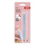 32313-PACK 2 LAPICES RETRACTIL INFINITO AZUL/ROSA APLI 20066