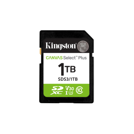 32364-Kingston Technology 1 TB SDXC Canvas Select Plus Gen3 150 MB/s C10 UHS-I U3 V30