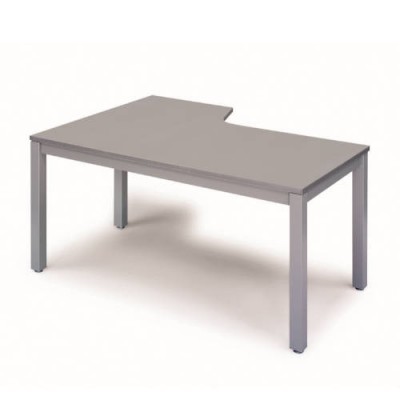 MESA DE OFICINA SERIE EXECUTIVE FORMA L DERECHA 160X120 GRIS GRIS ROCADA 2051AD02