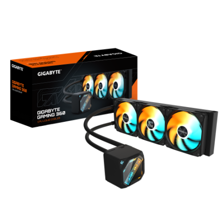 32467-GIGABYTE GAMING 360 Refrigeracion Liquida para CPU - 3x120 mm Ventiladores ARGB, Mecanismo de enclavamiento desliz