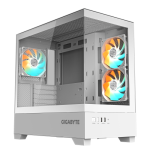 32486-GIGABYTE C201 PANORAMIC ICE Caja para PC - Torre media, m-ATX, compatible con radiador de 360 mm, 3 ventiladores p