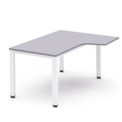 MESA DE OFICINA SERIE EXECUTIVE FORMA L DERECHA 160X120 BLANCO GRIS ROCADA 2051AM02