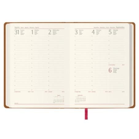 32521-AGENDA 2026 MANAOS SEMANA VISTA 17 X 24 CM. COLOR MARRON DOHE 12760 - 26