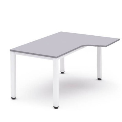 MESA DE OFICINA SERIE EXECUTIVE FORMA L DERECHA 180X120 BLANCO GRIS ROCADA 2052AM02