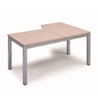 MESA DE OFICINA SERIE EXECUTIVE FORMA L IZQUIERDA 160X120 GRIS HAYA ROCADA 2053AD01