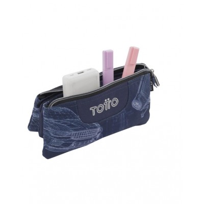 ESTUCHE 3 COMPARTIMENTOS TABLERO BLUEPRINT TOTTO AC52ECO012 2426Z 0JJ