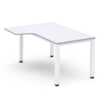 MESA DE OFICINA SERIE EXECUTIVE FORMA L IZQUIERDA 160X120 BLANCO BLANCO ROCADA 2053AM04