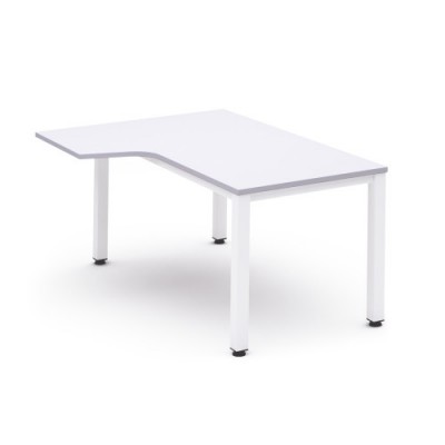 MESA DE OFICINA SERIE EXECUTIVE FORMA L IZQUIERDA 180X120 BLANCO BLANCO ROCADA 2054AM04