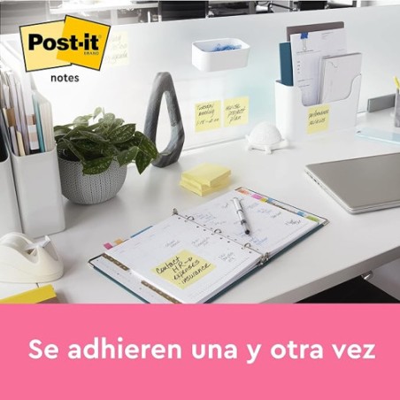 32888-PACK 12 BLOCS 100 HOJAS Z-NOTES 76X127MM CANARY YELLOW CAJA CARTON R350 CY POST-IT 7100290186