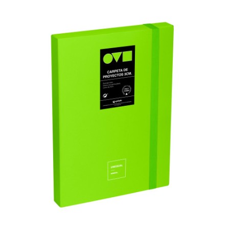 32911-CAJA DE PROYECTOS 3CM EN POLYFOAM UNEQUAL MINIMAL VERDE GRAFOPLAS 91271021