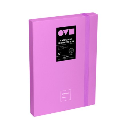 32914-CAJA DE PROYECTOS 3CM EN POLYFOAM UNEQUAL MINIMAL LAVANDA GRAFOPLAS 91271069