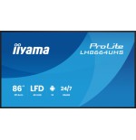 32989-iiyama LH8664UHS-B3AG pantalla de senalizacion Pantalla plana para senalizacion digital 2,17 m (85.6") Wifi 450 cd