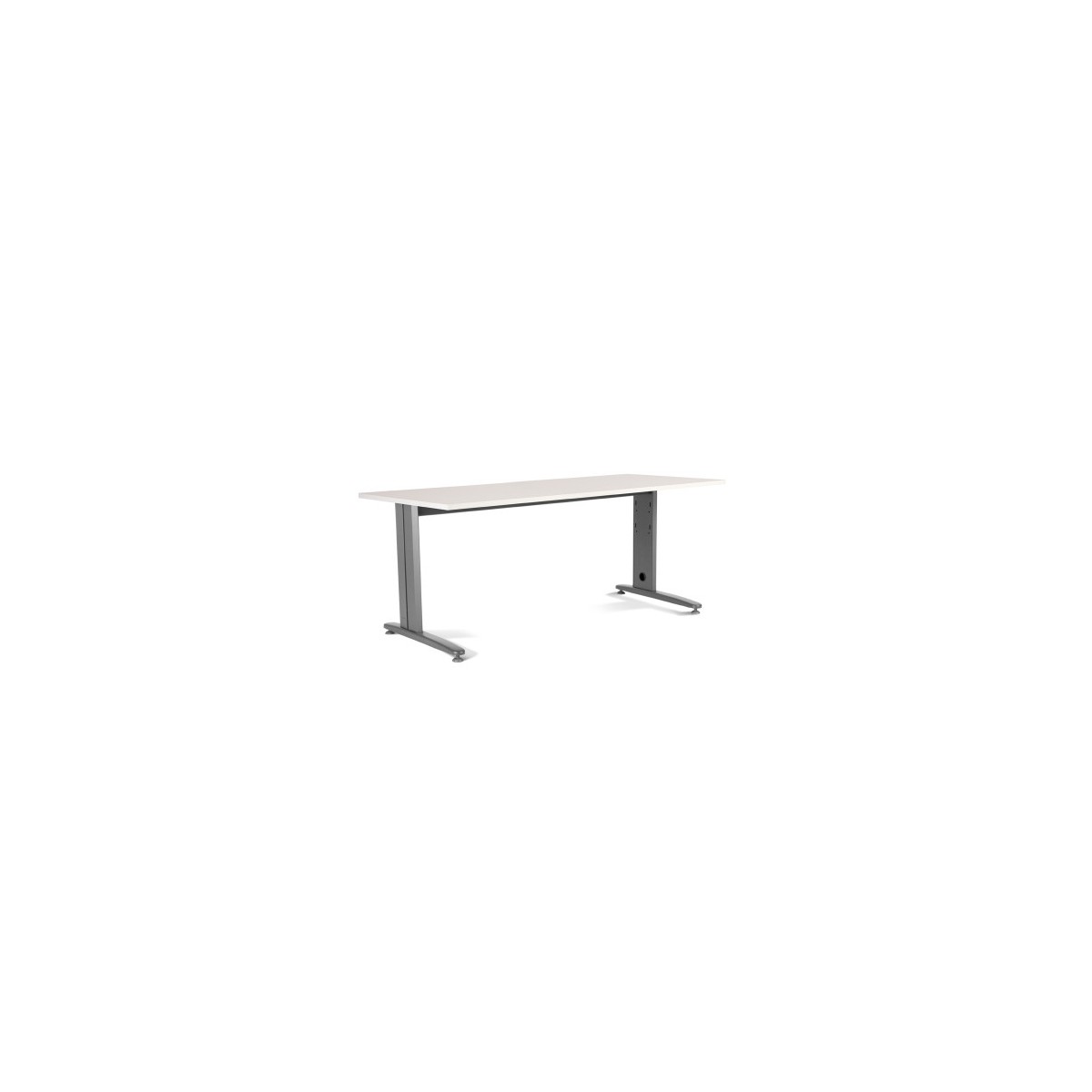 MESA DE OFICINA SERIE METAL 200X80 GRIS BLANCO ROCADA 2004AC04