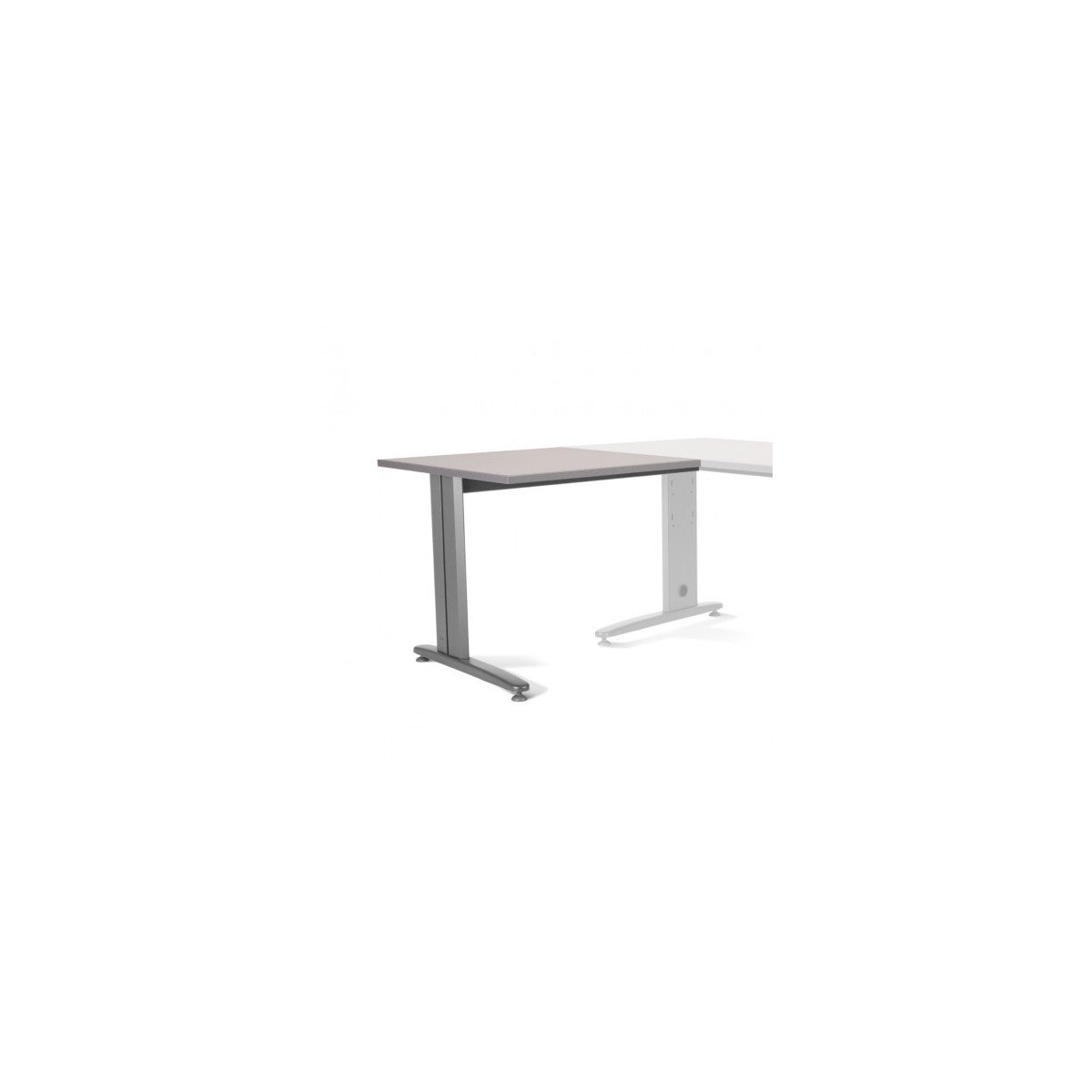 ALA PARA MESA DE OFICINA SERIE METAL 100X60 GRIS GRIS ROCADA 2102AC02