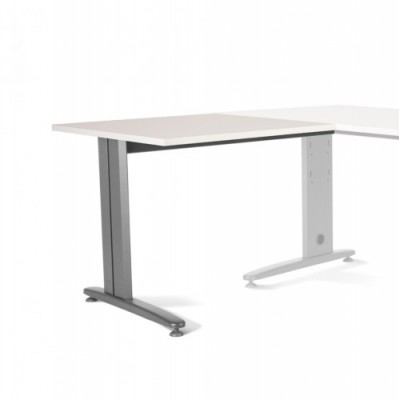 ALA PARA MESA DE OFICINA SERIE METAL 100X60 GRIS BLANCO ROCADA 2102AC04