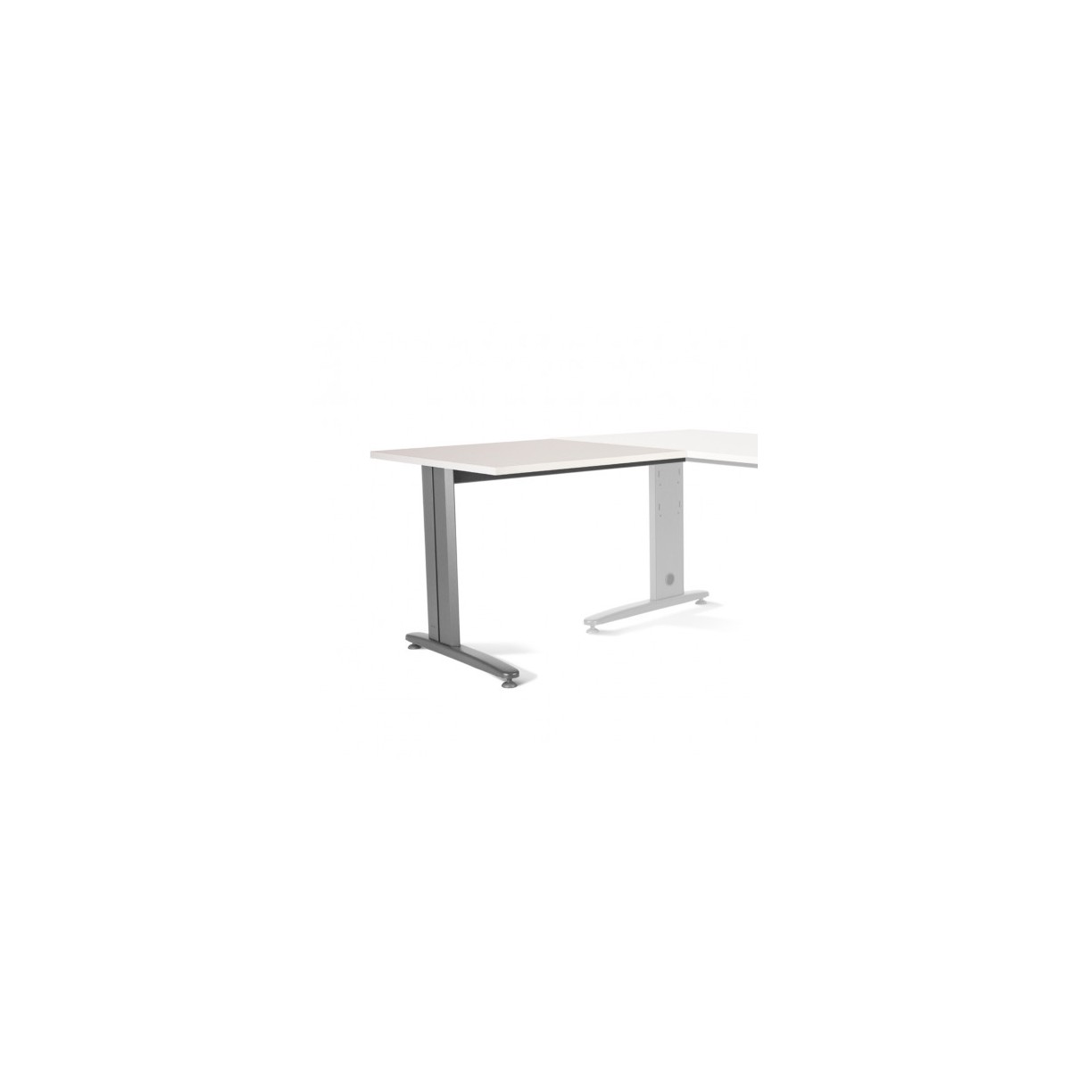 ALA PARA MESA DE OFICINA SERIE METAL 100X60 GRIS BLANCO ROCADA 2102AC04