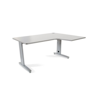 MESA DE OFICINA SERIE METAL FORMA L DERECHA 180X120 GRIS GRIS ROCADA 2052AC02