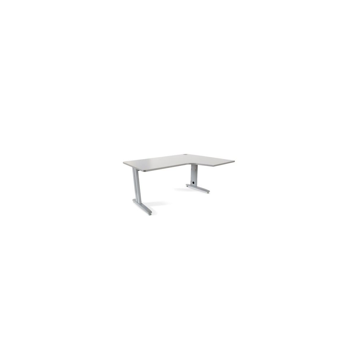 MESA DE OFICINA SERIE METAL FORMA L DERECHA 180X120 GRIS GRIS ROCADA 2052AC02