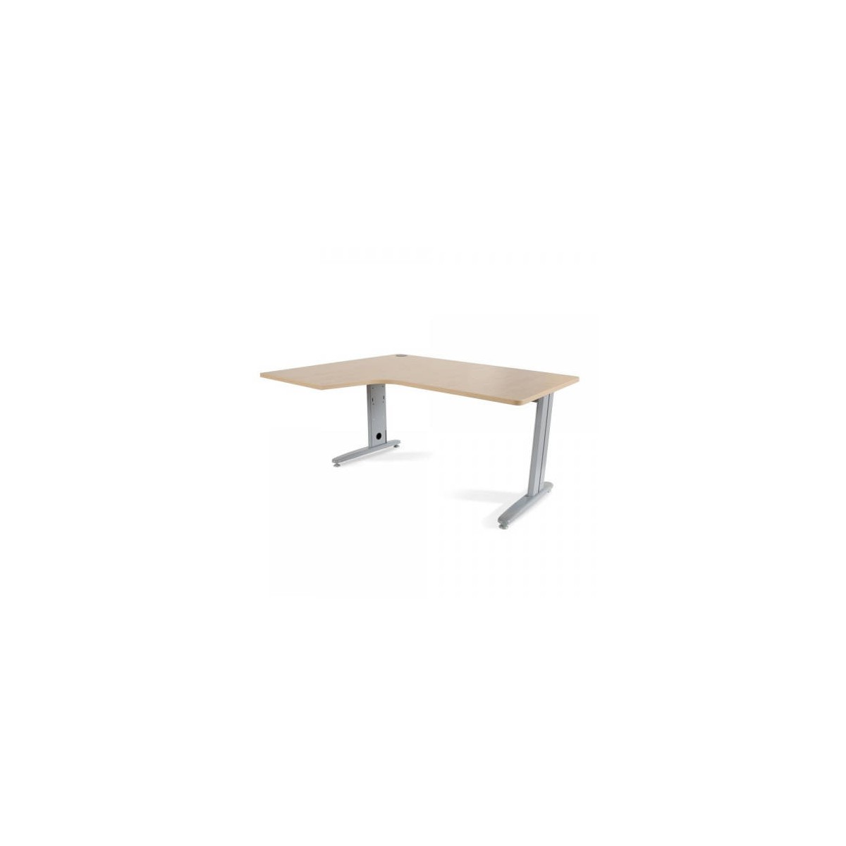 MESA DE OFICINA SERIE METAL FORMA L IZQUIERDA 160X120 GRIS HAYA ROCADA 2053AC01